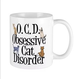 Cafepress OCD (Obsessive Cat Disorder) Mug NIB